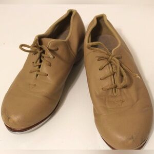 Kids tan flex tap shoes 1 1/2
